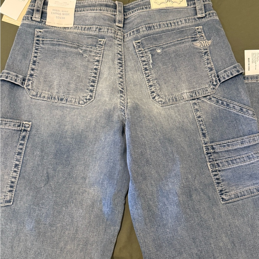 Miss Me Light Blue Flare & Wide Leg Jeans